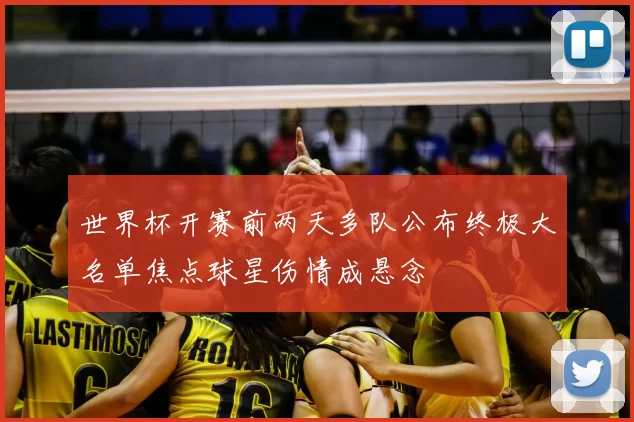 世界杯开赛前两天多队公布终极大名单焦点球星伤情成悬念
